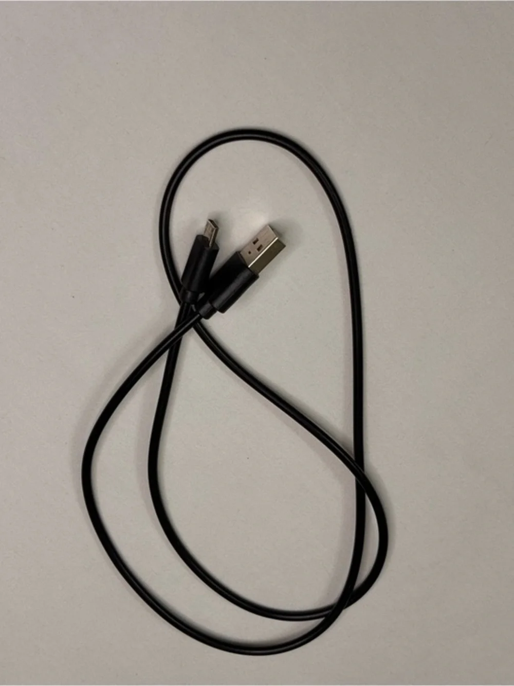 Black USB-A to Micro-USB Charging Cable